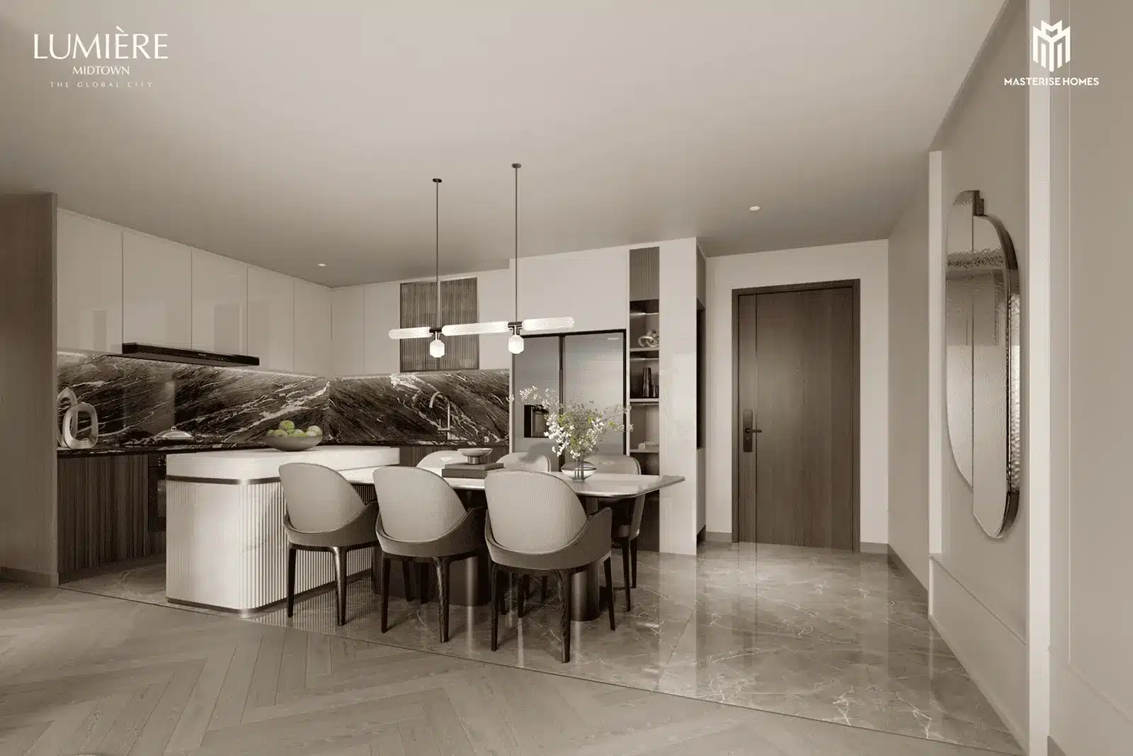 LUMIÈRE Midtown mang đến không gian sống tinh tế với nội thất sang trọng, ánh sáng tự nhiên và tầm nhìn toàn cảnh.