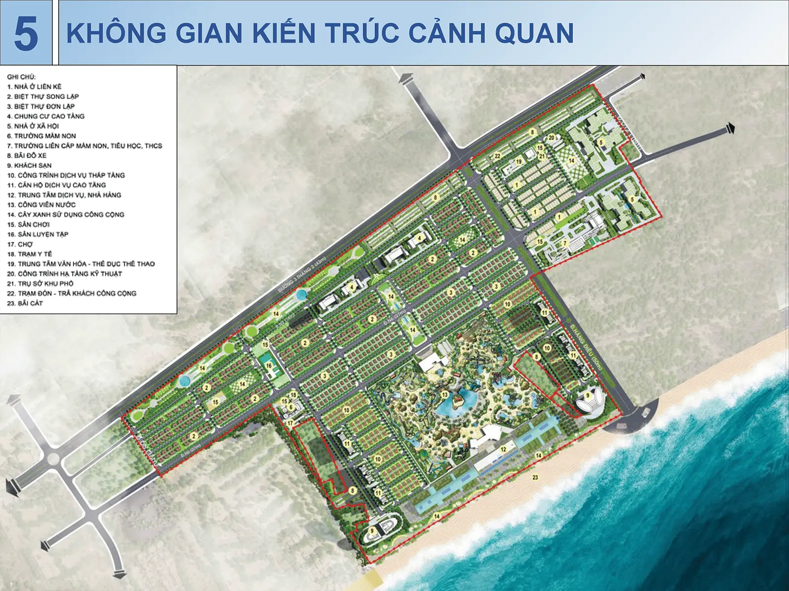 Quy hoạch chi tiết dự án Sun Group Vũng Tàu với diện tích rộng lớn và vị trí đắc địa gần biển.