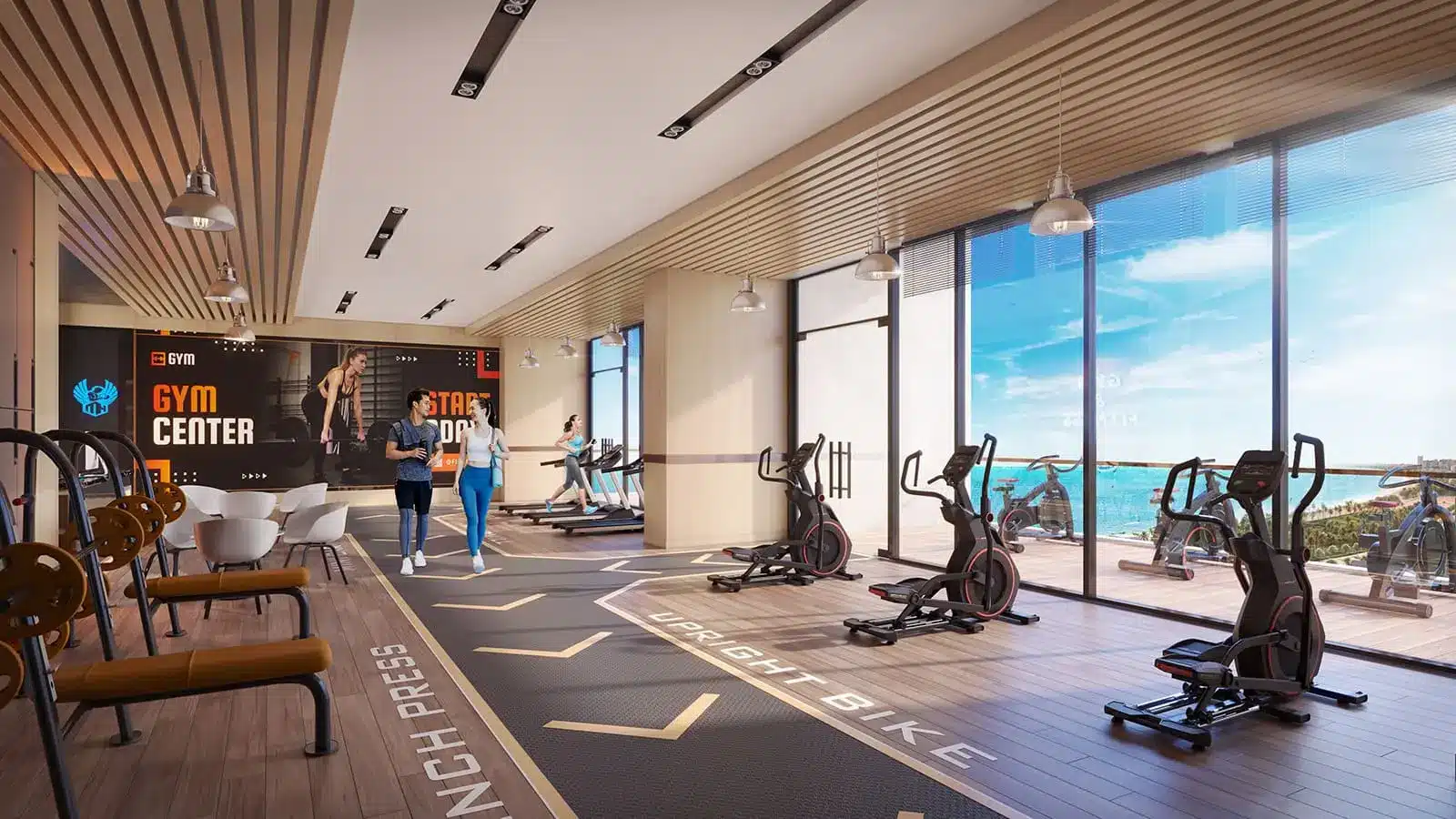 Tiện ích hiện đại tại Sun Costa Residences Đà Nẵng với phòng Gym chuẩn 5 sao, view biển Mỹ Khê.
