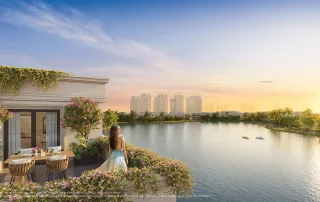 Khung cảnh bình yên tại Vinhomes Green City - Thành phố giao thương sinh thái thịnh vượng.