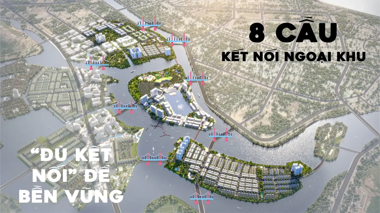 Phối cảnh Charmora City – Khu đô thị ven sông kề biển đẳng cấp quốc tế, kết nối bền vững với 8 cầu.